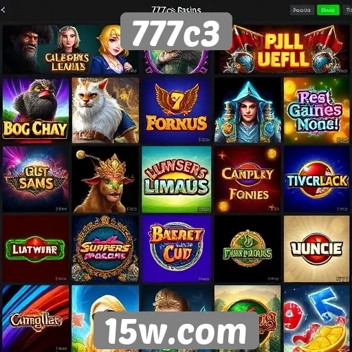Análise dos jogos disponíveis no site 777c3